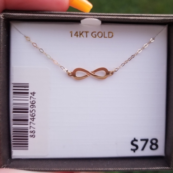 Brilliance Jewelry - New 14KT Solid Gold Infinity Necklace